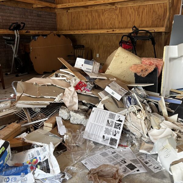Garage renovation debris cleanout in Jacksonville