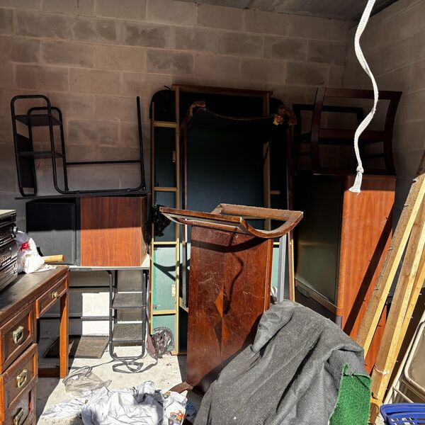 Storage unit furniture cleanout